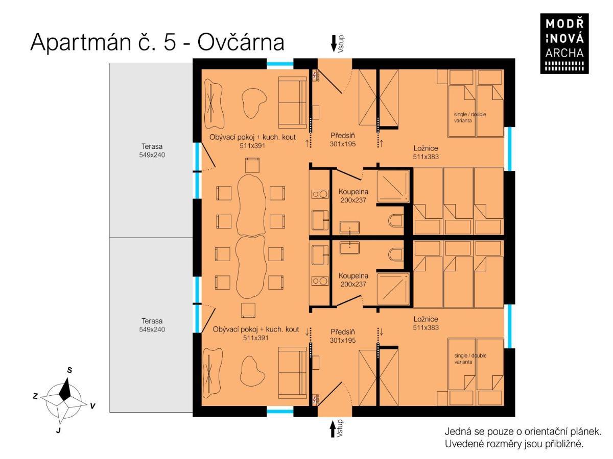 Apartmany Modrinova Archa S Privatni Saunou Vaclavov u Bruntalu Bagian luar foto